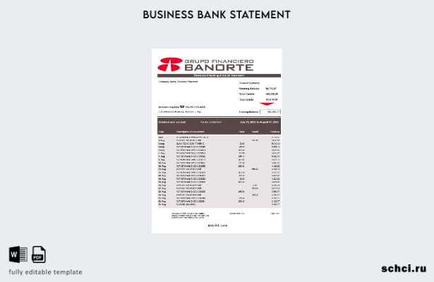 скачать цифровую версию отчета о предприятии Banorte Bank в формате Word и PDF ш